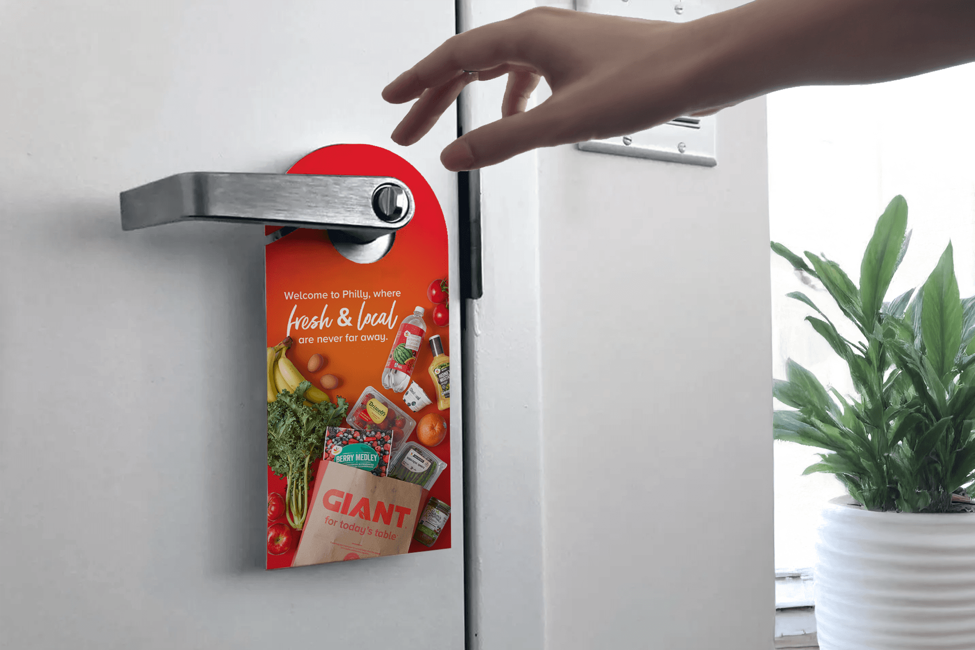 OOH advertising with door hangers
