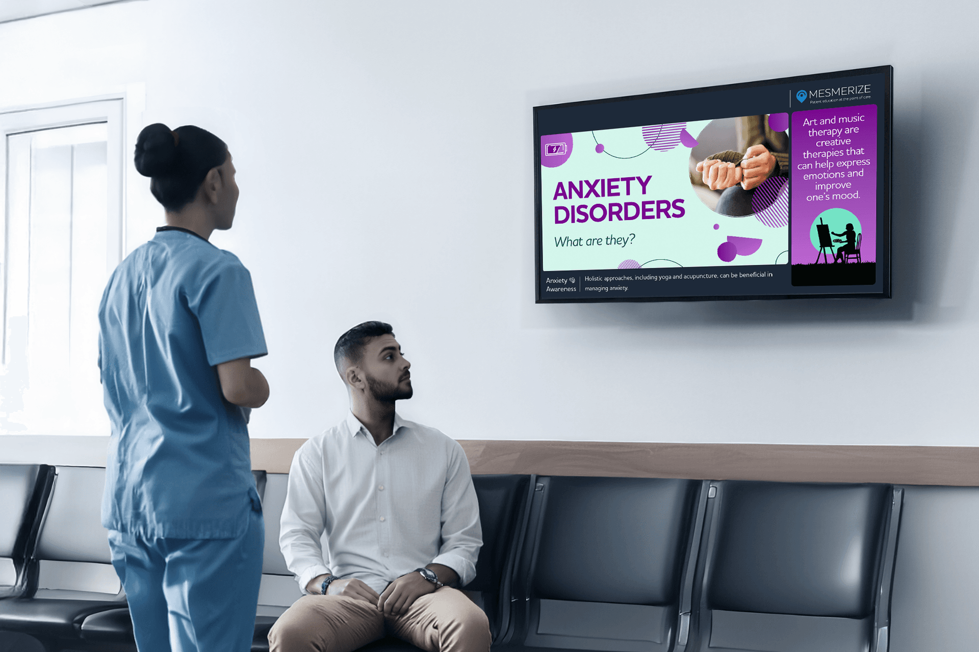 digital screens at community based organizations